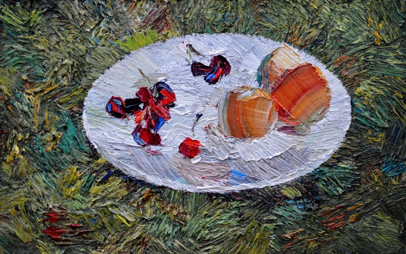 "Natură statică" by Ion Golubei, 2016, 250x400mm, ulei pe pânză