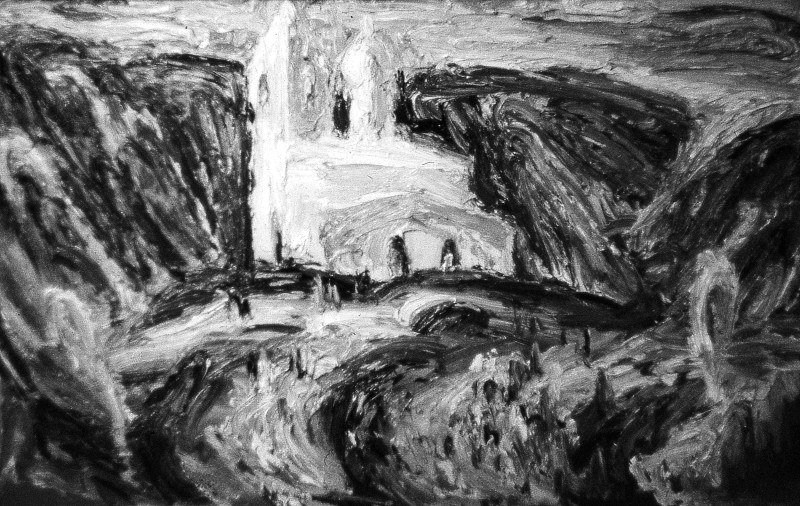 "Butuceni" by Anatol Ghimpu, 1980, 450x560mm, ulei pe pânză