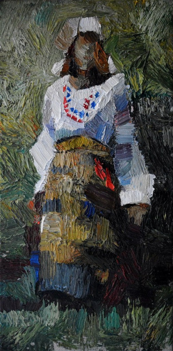 "Painting. Pleinair. Figure. Pleinair moldova" by Vlada Cibuc, oil on canvas