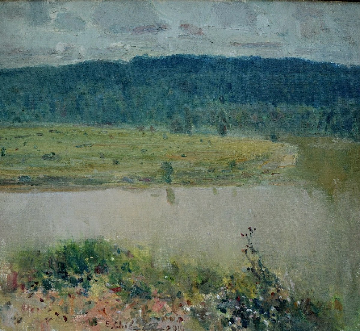 "Pictură. Peisaj. Pleinair" by Emil Childescu, ulei pe pânză