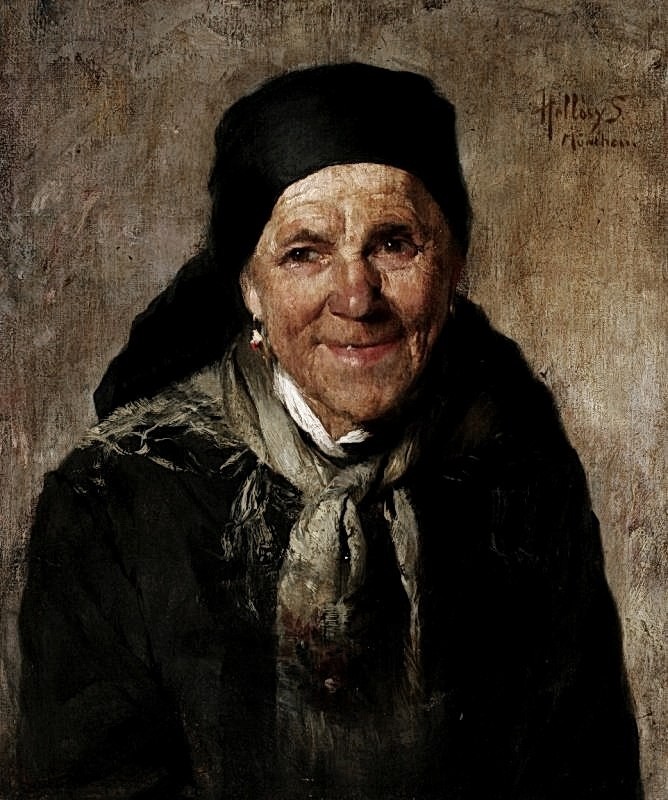 "Pictură. Portret" by Simon Hollósy