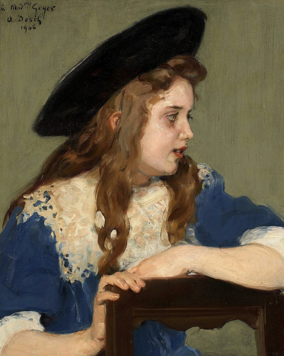 "Painting. Portrait" by Auguste Theodore Desch