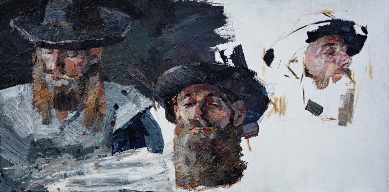 "Painting. Etude. Portrait. Long term" by Vitalie Golban, 800x400mm, oil on canvas