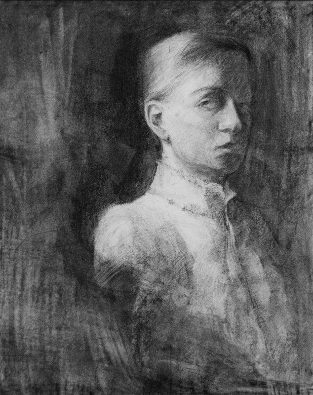 "Compoziție. Autoportret" by Alexandra Clapatiuc, 2008, 500x400mm, ulei pe pânză