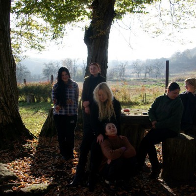 Profesorii de la Liceul Academic de Arte Plastice la pleinair, România. Octombrie 2014