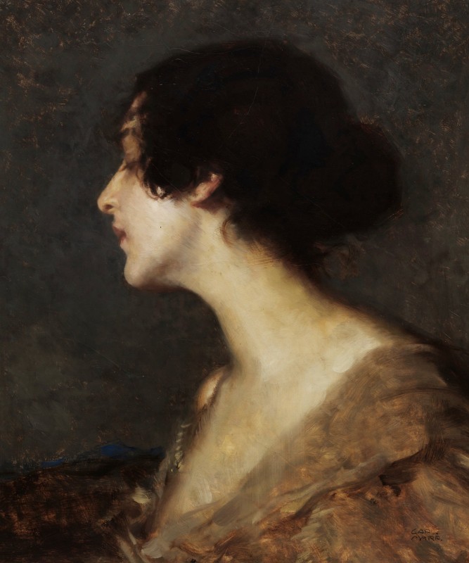 "Pictură. Portret" by Carl von Marr, ulei pe pânză