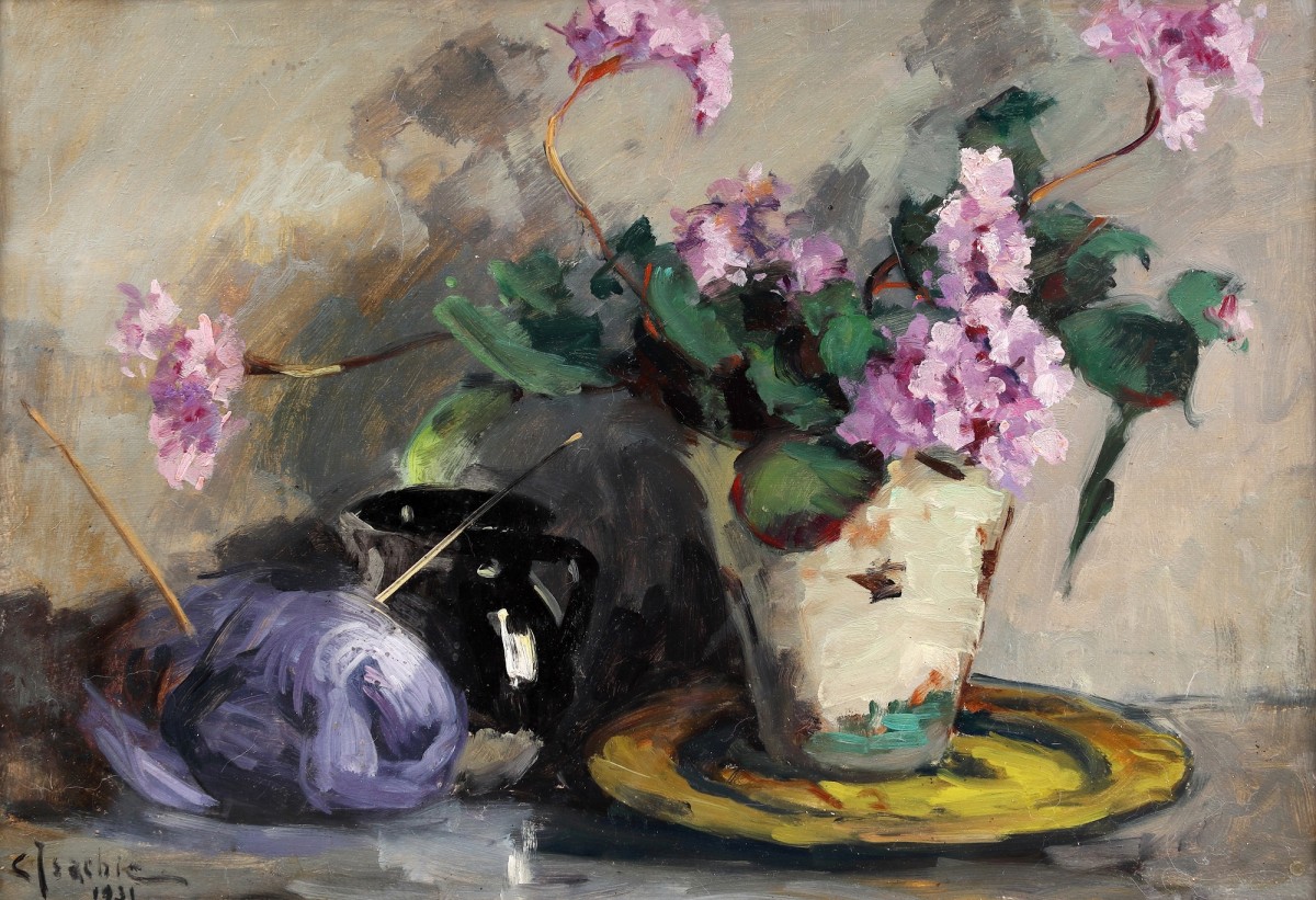 "Pictură. Flori" by Constantin Isachie Popescu