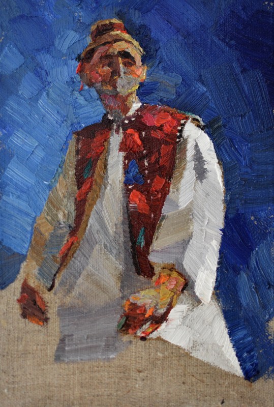 "Живопись. Этюд. Фигура / полуфигура. Продолжительный" by Виталие Голбан, 300x200mm, масло / холст