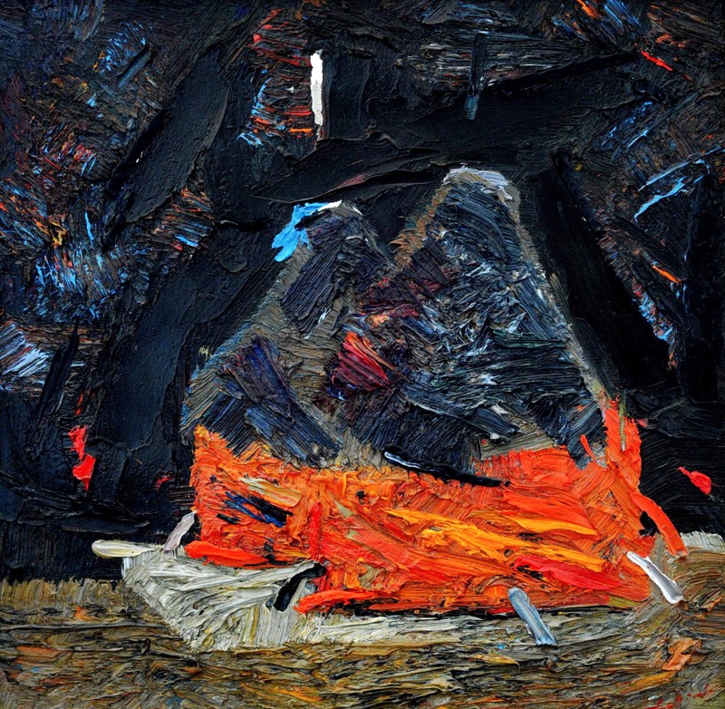 "Clăi" by Anatol Ghimpu, ulei pe pânză