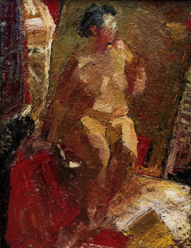 "Nud" by Adrian Dundev, 1994, 690x530mm, oil on canvas