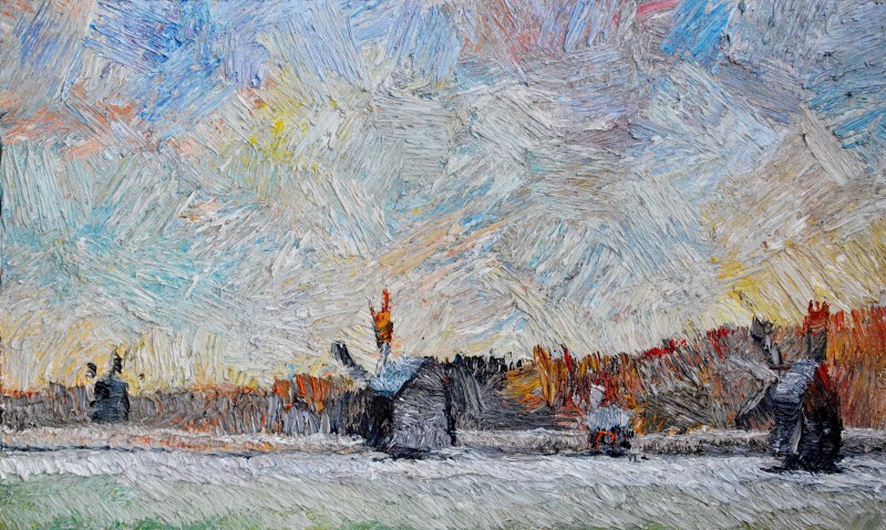 "Painting. Landscape. Pleinair. Long term" by Ion Golubei, 500x300mm, oil on canvas