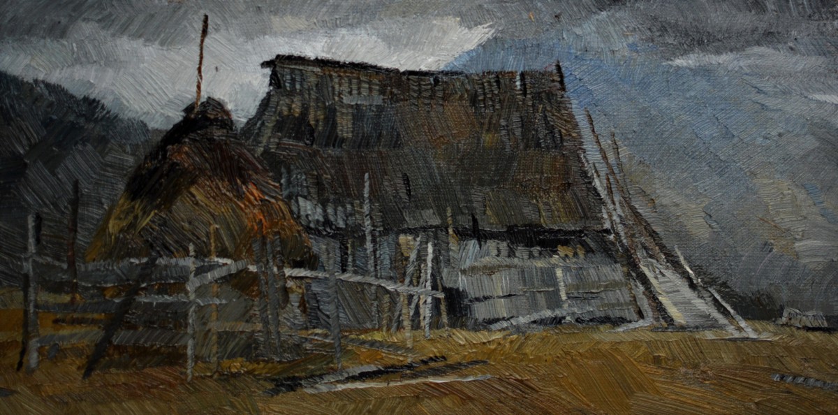 "Studiu" by Ion Golubei, 2017, 200x400mm, ulei pe pânză