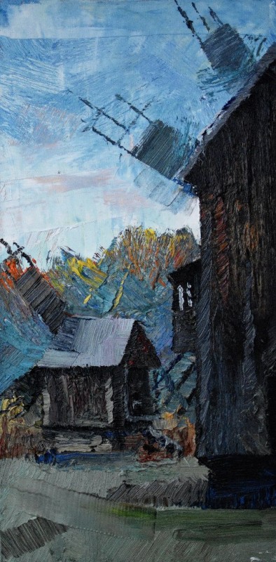 "Mori. Sibiu" by Alexandru Bodrug, 2015, 600x300mm, oil on canvas