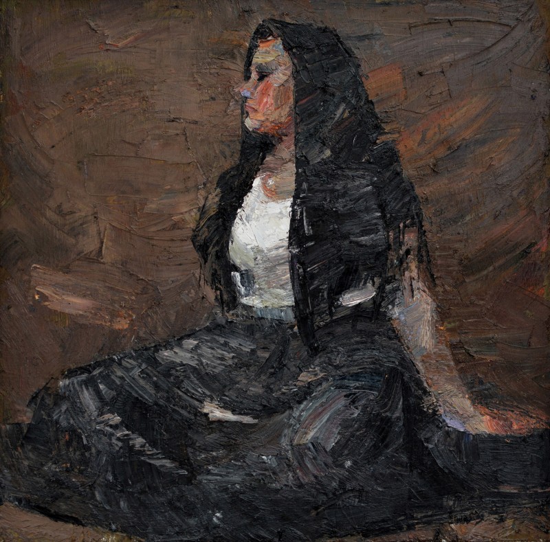 "Painting. Figure. Long term" by Nicoleta Derivolcov, 680x680mm, oil on canvas