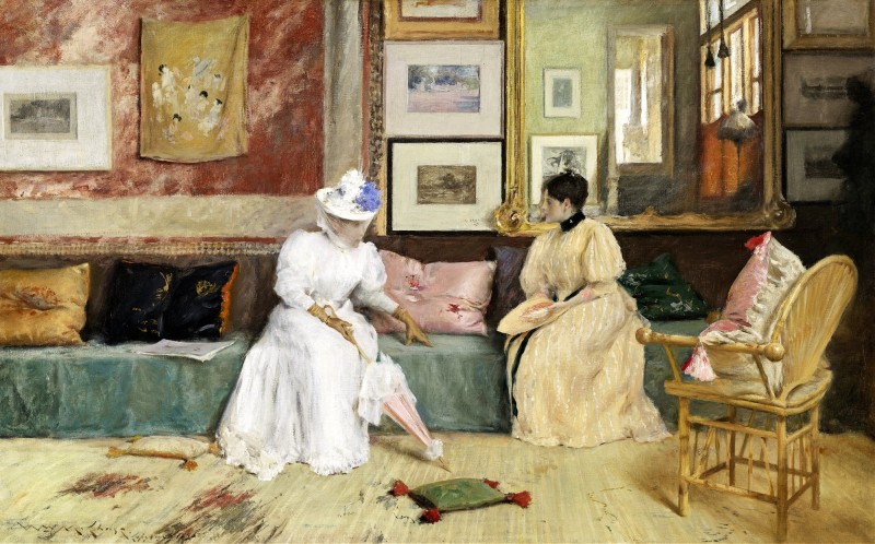 "Composition. People" by William Merritt Chase