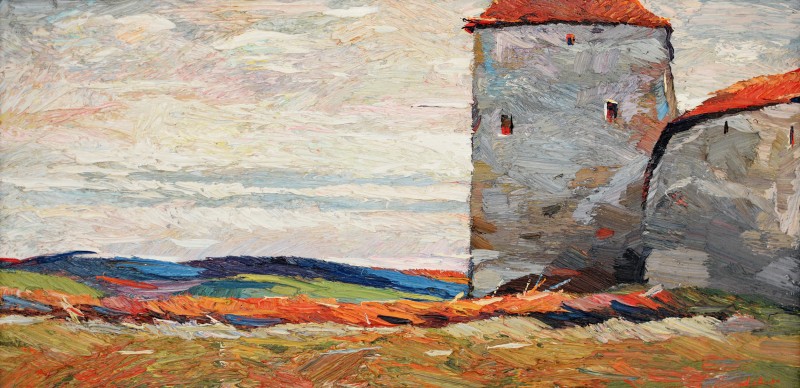 "Merghindeal" by Anatol Ghimpu, 2006, 300x600mm, ulei pe pânză