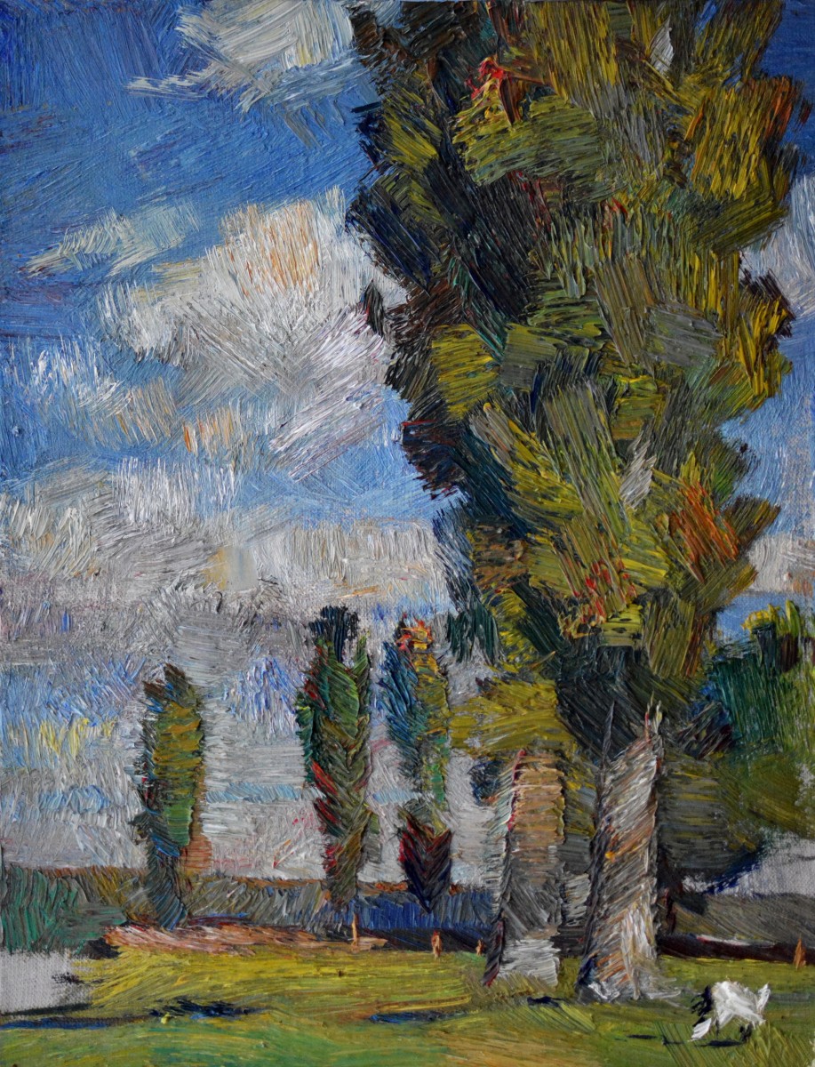 "Landscape" by Ion Golubei, 2016, 420x320mm, oil on canvas