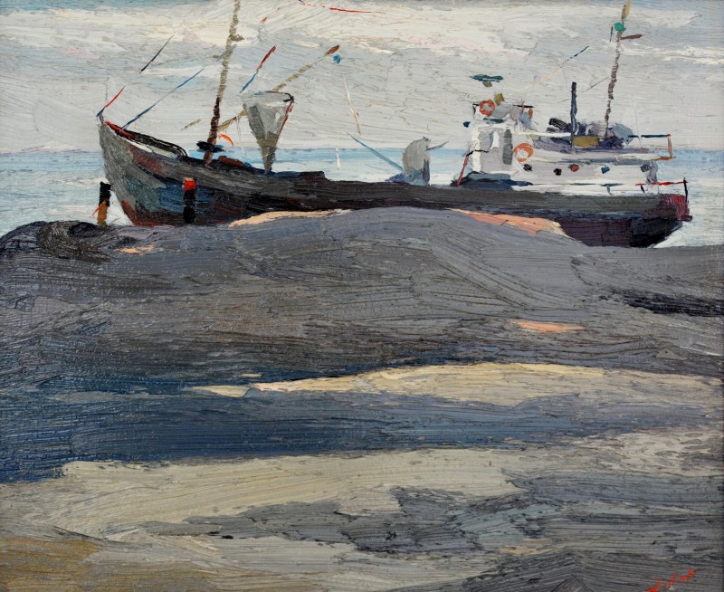 "Krasnovodsk" by Anatol Ghimpu, 2000, 440x540mm, oil on canvas