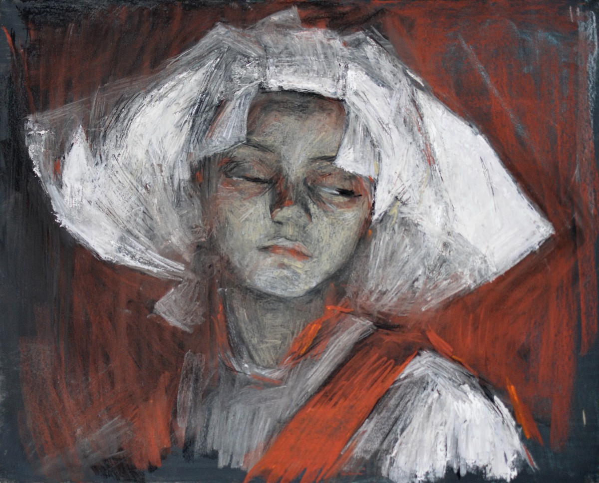 "Рисунок. Портрет" by Василе Cорецчии, 400x500mm, пастель / бумага