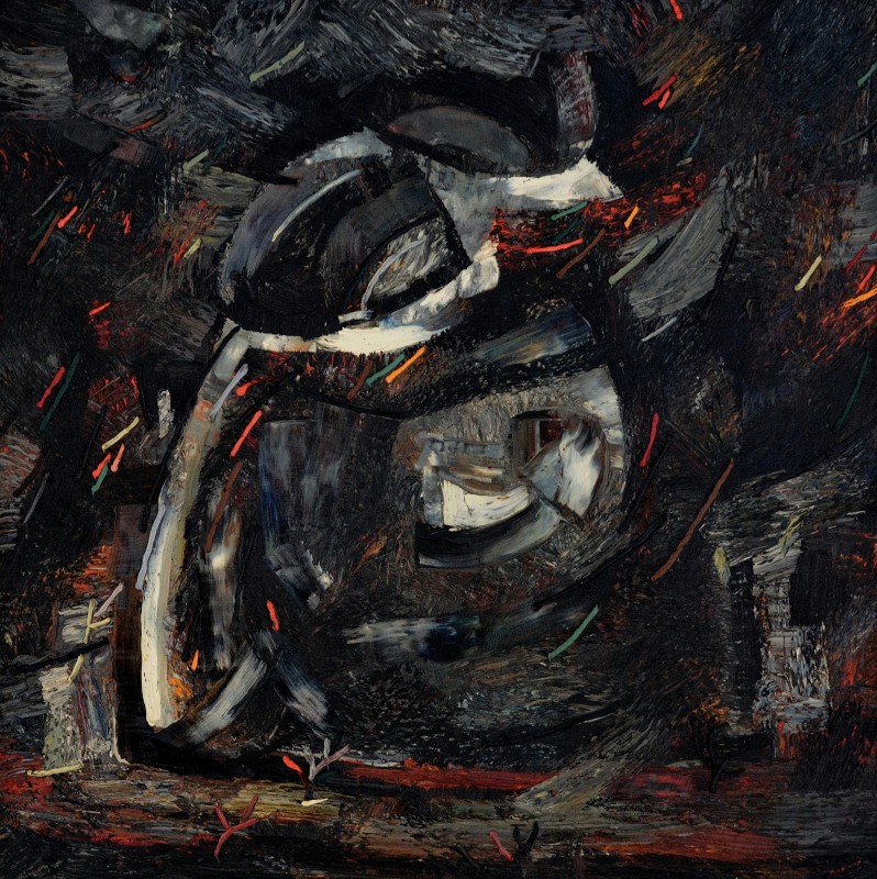 "Recviem 1" by Anatol Ghimpu, 2002, 950x950mm, ulei pe pânză