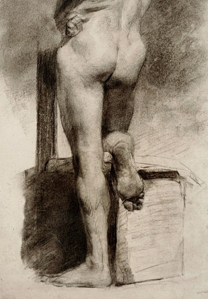 "Рисунок. Обнаженка. Гипс, голова, руки и ноги" by Херманн Моест