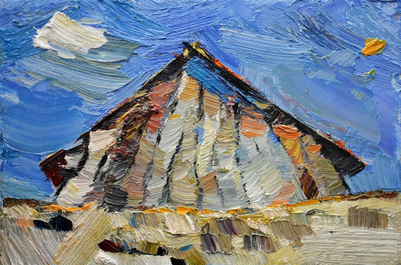 "Motiv. Oxentea" by Doina Mîndrean, 2017, 200x300mm, ulei pe pânză