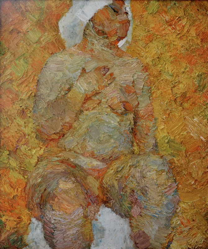 "Полу-обнаженка" by Ион Голубей, 2015, 700x600mm, масло / холст