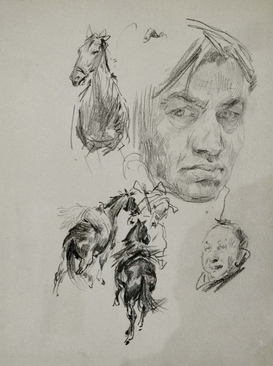 "Sketch. Portrait" by Leonid Grigoraşenco