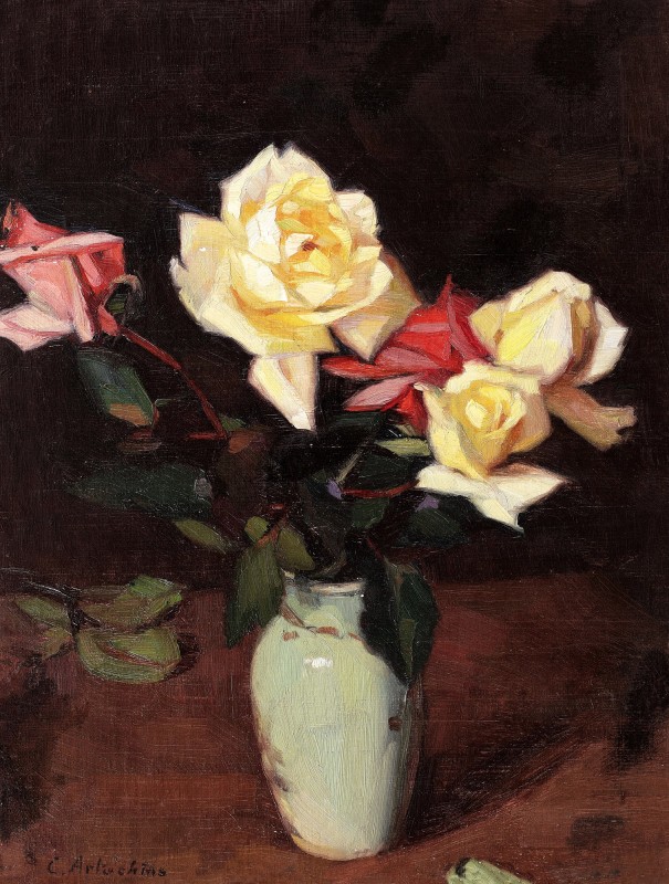 "Painting. Flowers" by Constantin Artachino