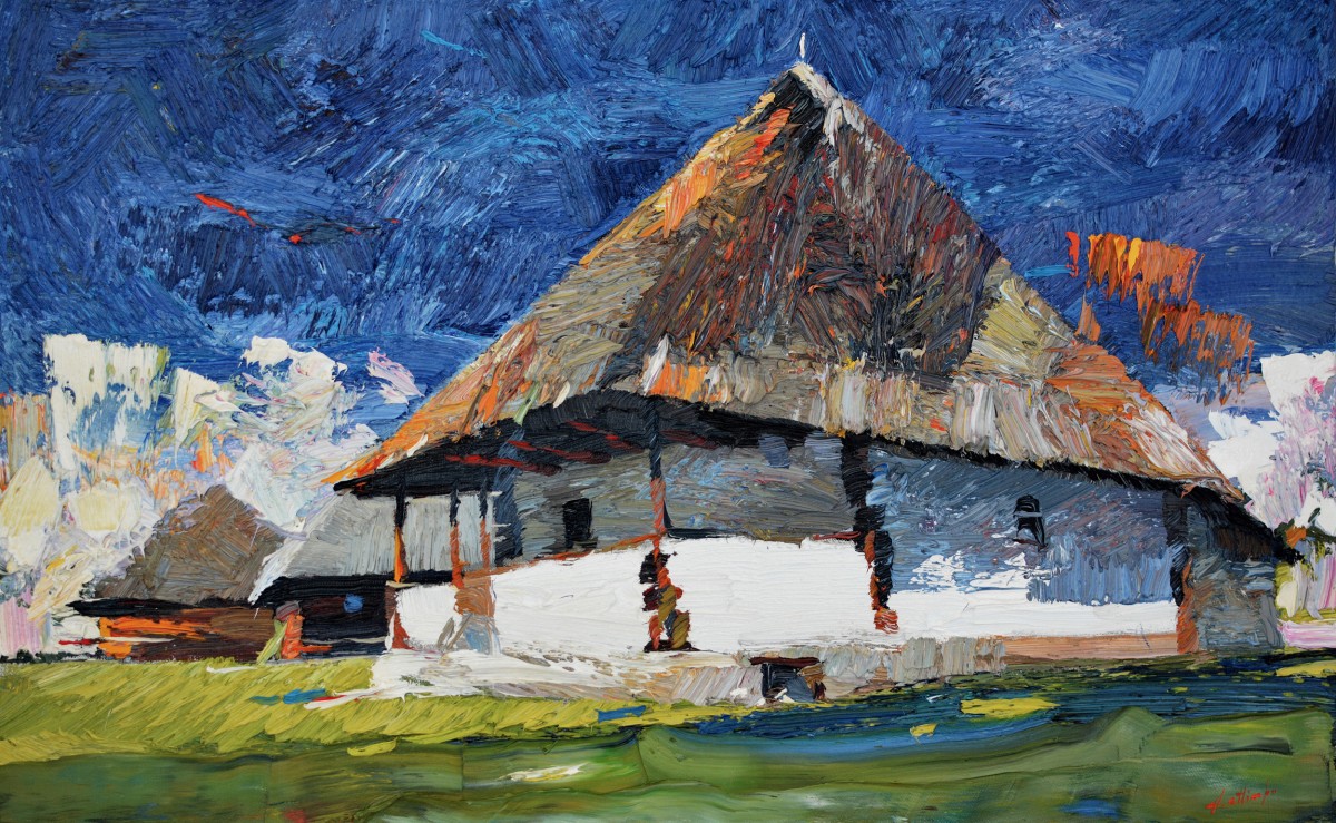 "Motiv. Târgu Jiu" by Anatol Ghimpu, 2017, 420x680mm, ulei pe pânză