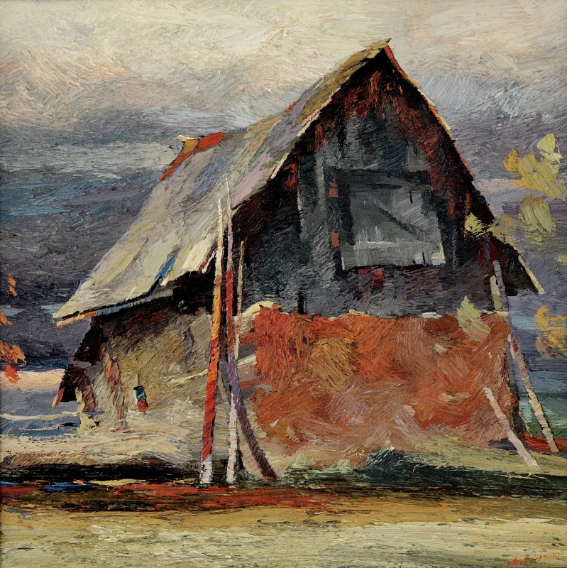 "Марамуреш" by Анатол Гимпу, 2002, 680x680mm, масло / холст