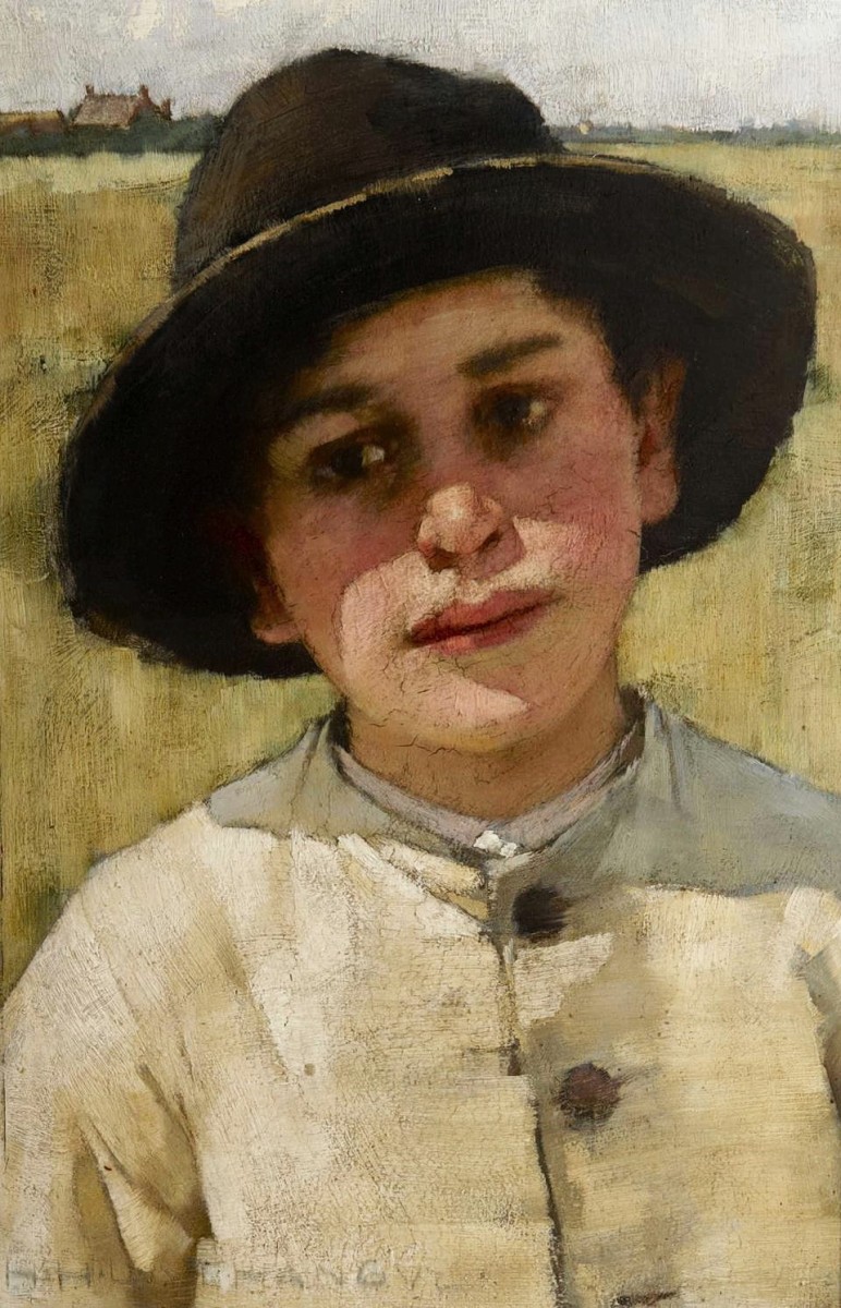 "Pictură. Portret" by Henry Herbert La Thangue