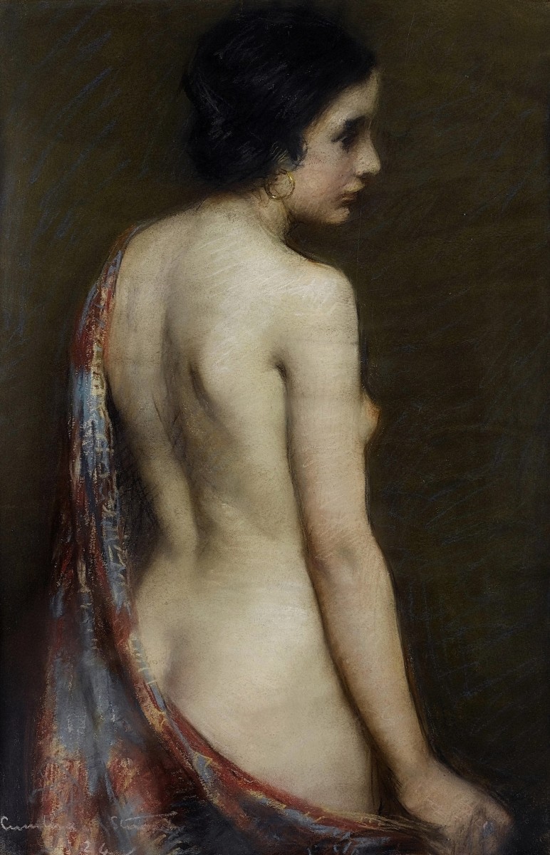 "Painting. Nude" by Frank Cumbrae-Stewart