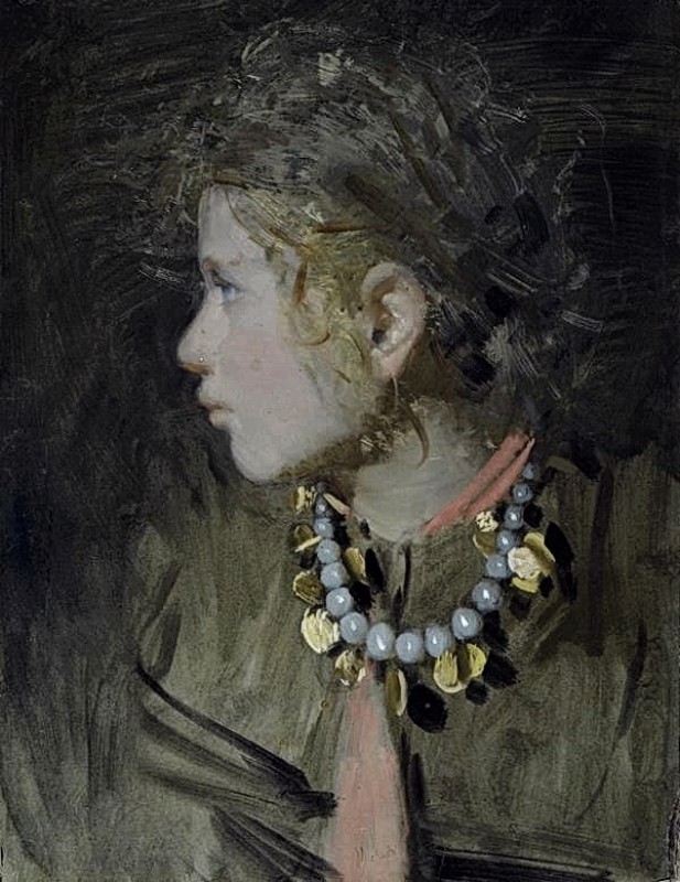"Pictură. Portret" by Francesco Paolo Michetti