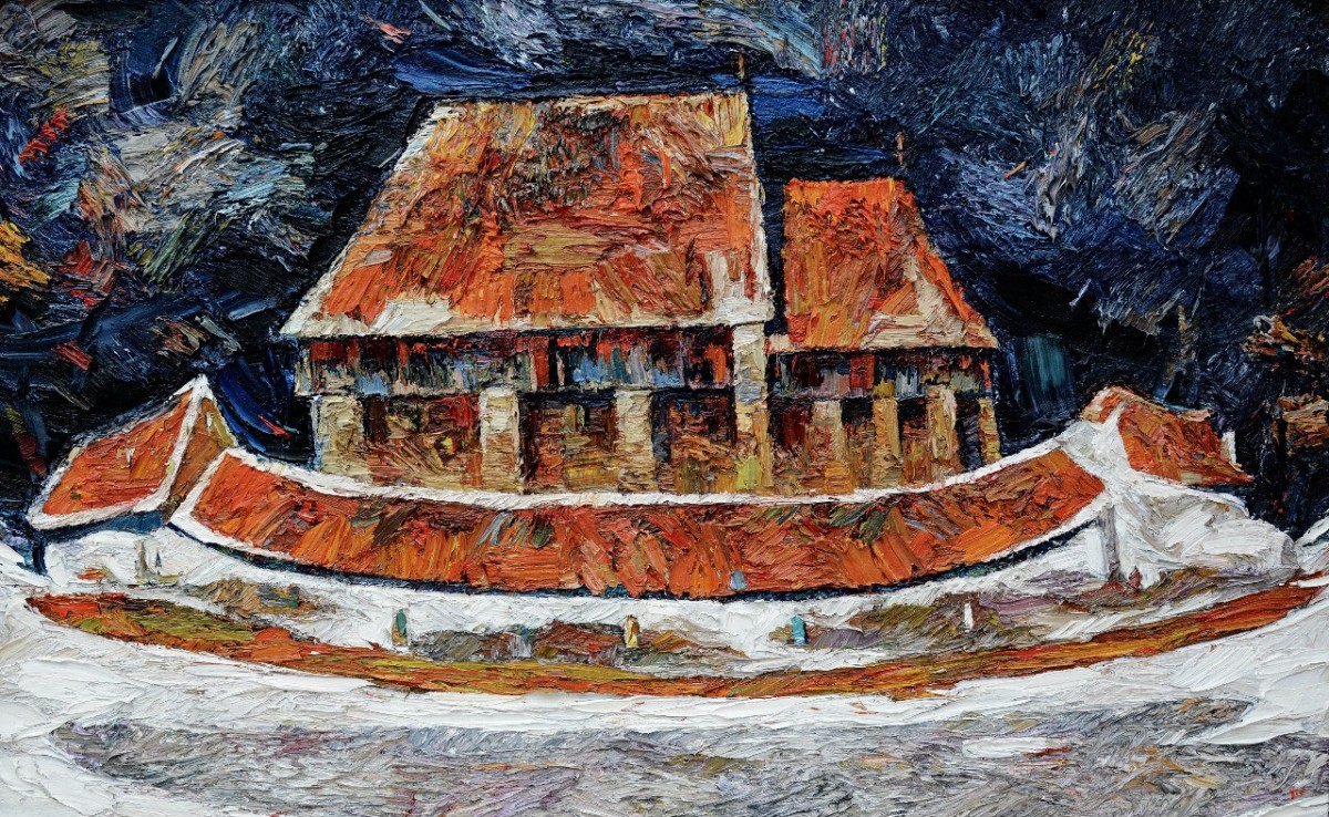 "Painting. Pleinair. Pleinair romania" by Oxana Țip, oil on canvas
