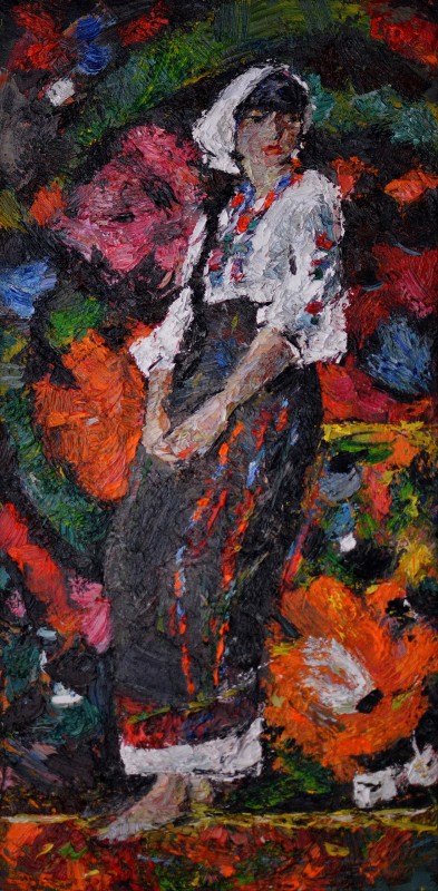 "Painting. Figure. Long term" by Doina Mîndrean, 840x420mm, oil on canvas