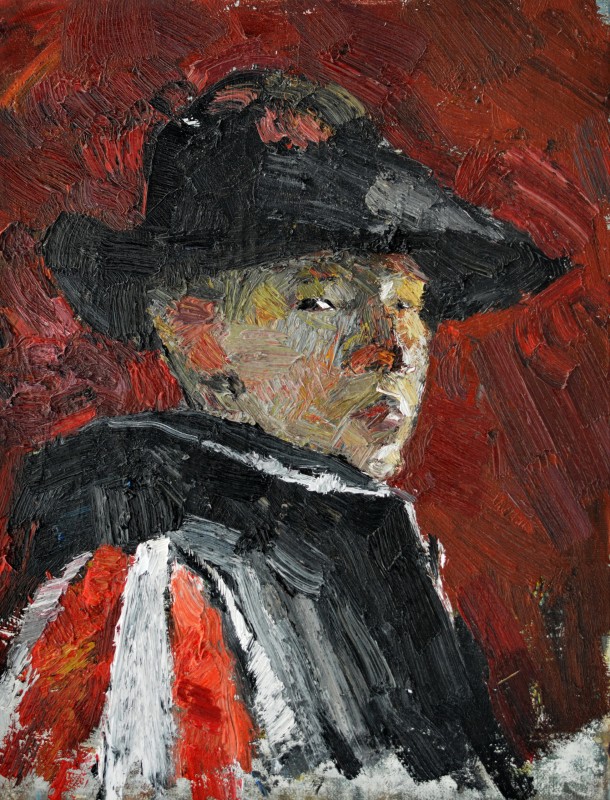 "Painting. Etude. Portrait. Long term" by Adrian Diacon, 420x320mm, oil on canvas