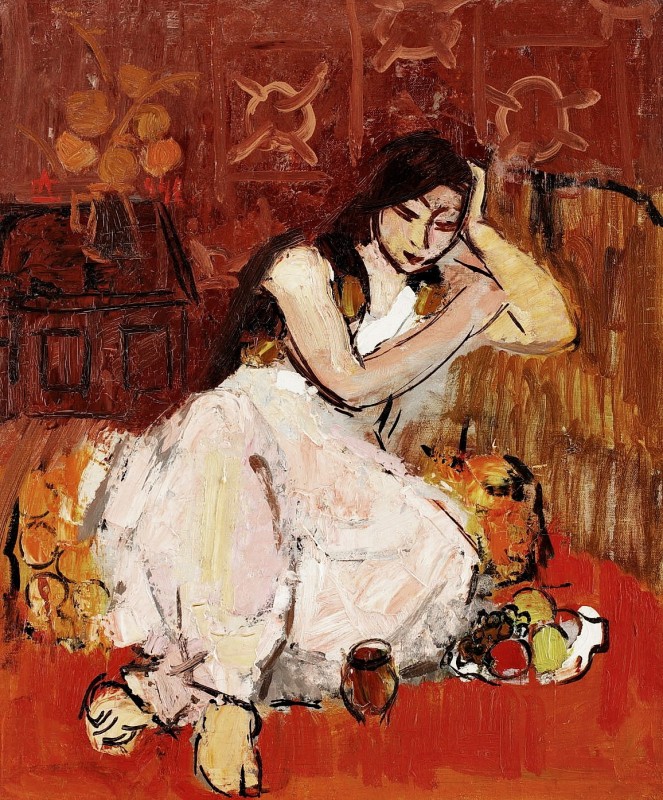 "Painting. Figure" by Alexandru Ciucurencu, oil on canvas