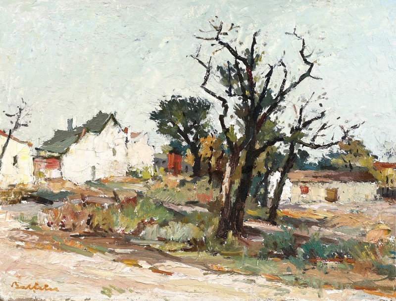 "Houses in Provence" by Adam Bălțatu, oil on canvas