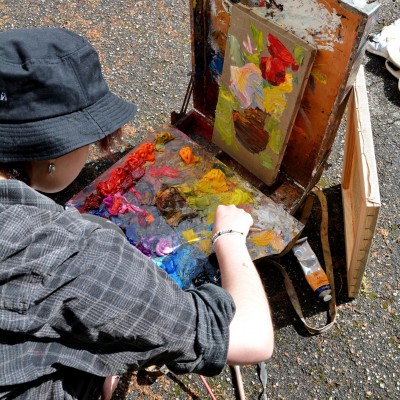 ... începutul practicii de pleinair de vară / clasa a VIII-a, a X-a și a XI-a. /