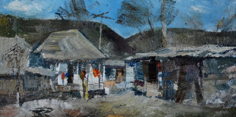 "Живопись. Пленэр. Продолжительный" by Ион Визновиcи, 200x400mm, масло / холст