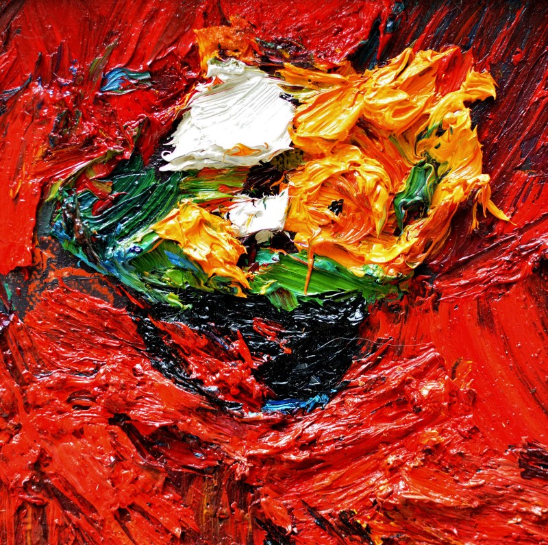 "Painting. Etude. Long term" by Eduard Leahu, 200x200mm, oil on canvas
