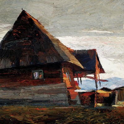 "Сибиу" by Анатол Гимпу, 2013, 420x600mm, масло / холст