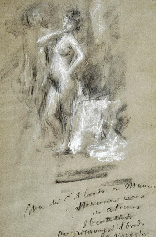 "Drawing. Nude" by Antonio Mancini