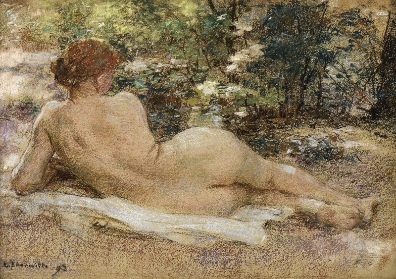 "Painting. Nude" by Léon Augustin Lhermitte