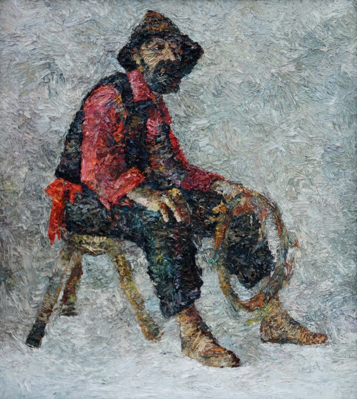 "Painting. Figure. Long term" by Mădălina Casian, 800x800mm, oil on canvas