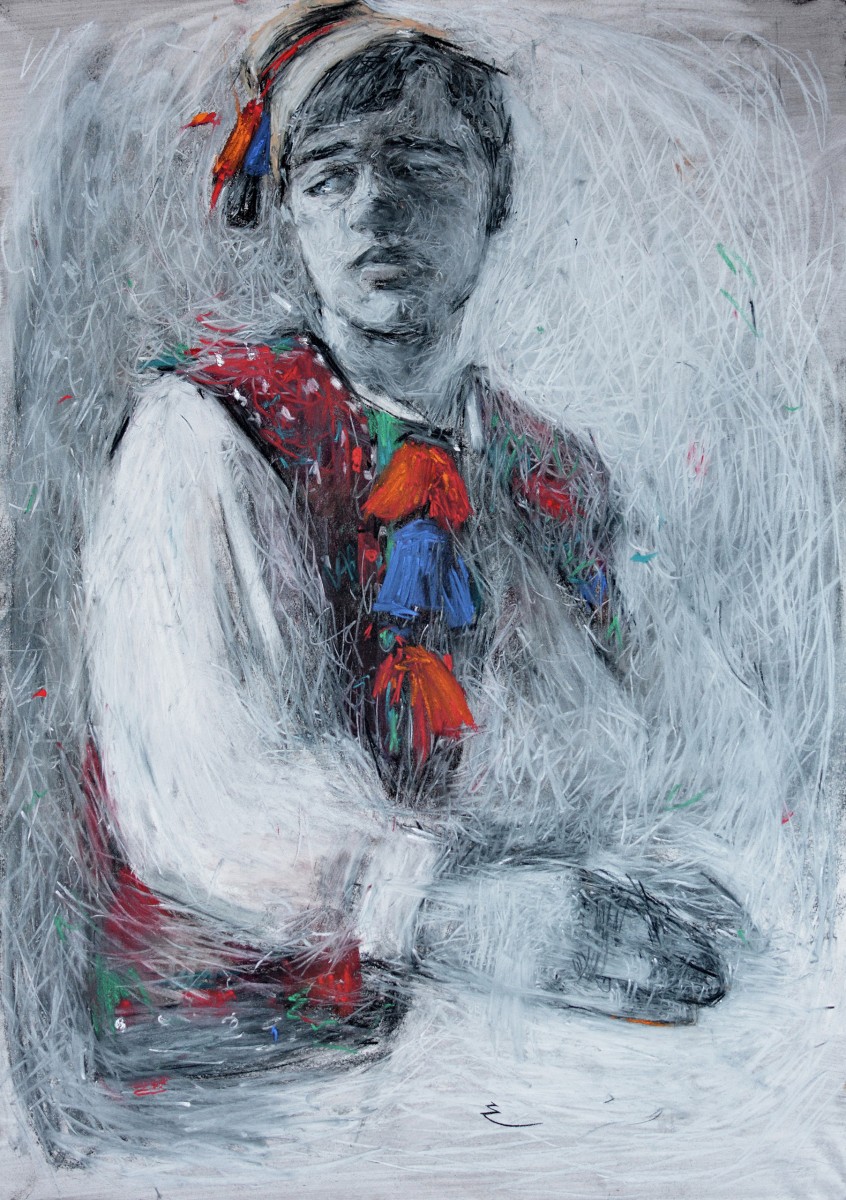 "Рисунок. Фигура / полуфигура" by Василе Cорецчии, 700x500mm, пастель / бумага