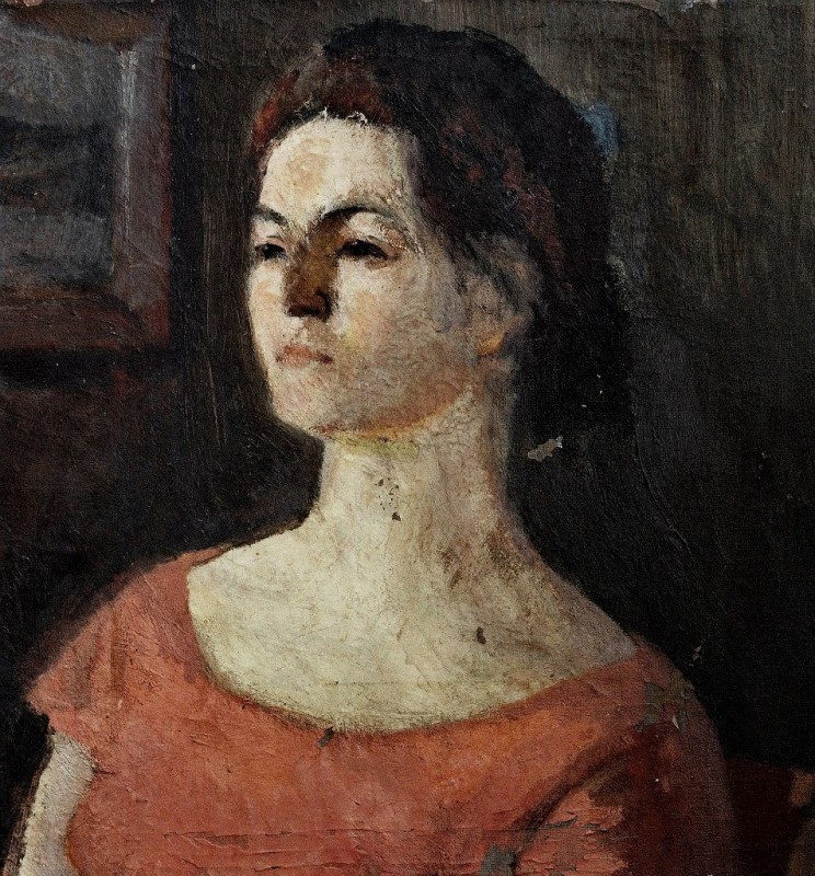 "Pictură. Portret" by Ion Jumati, ulei pe pânză
