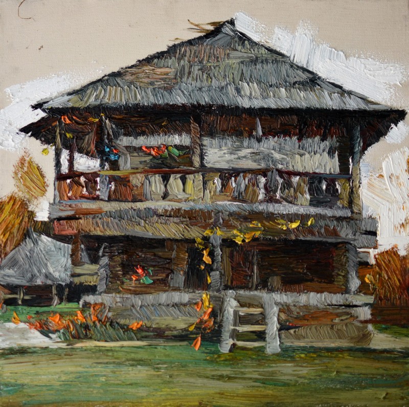 "Painting. Pleinair. Long term" by Natalia Fostica, 420x420mm, oil on canvas