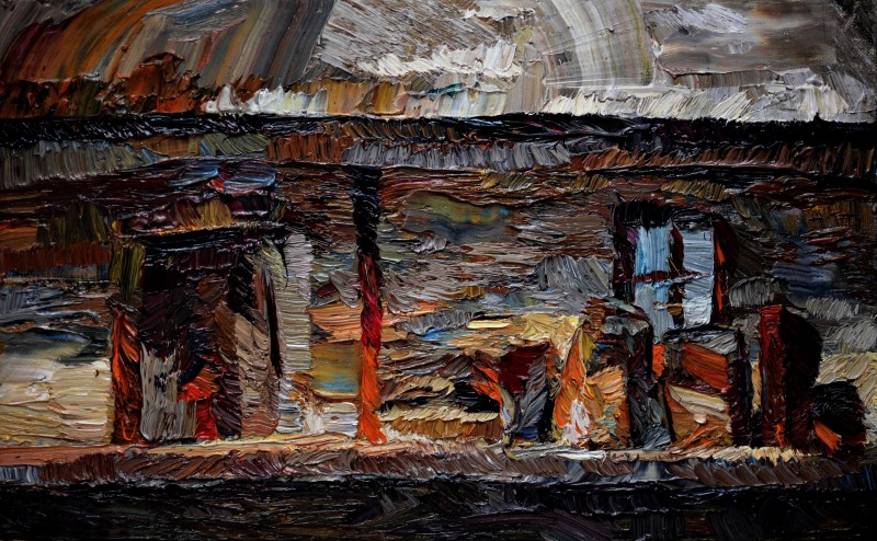 "Painting. Pleinair. Pleinair romania" by Ioan Postică, oil on canvas